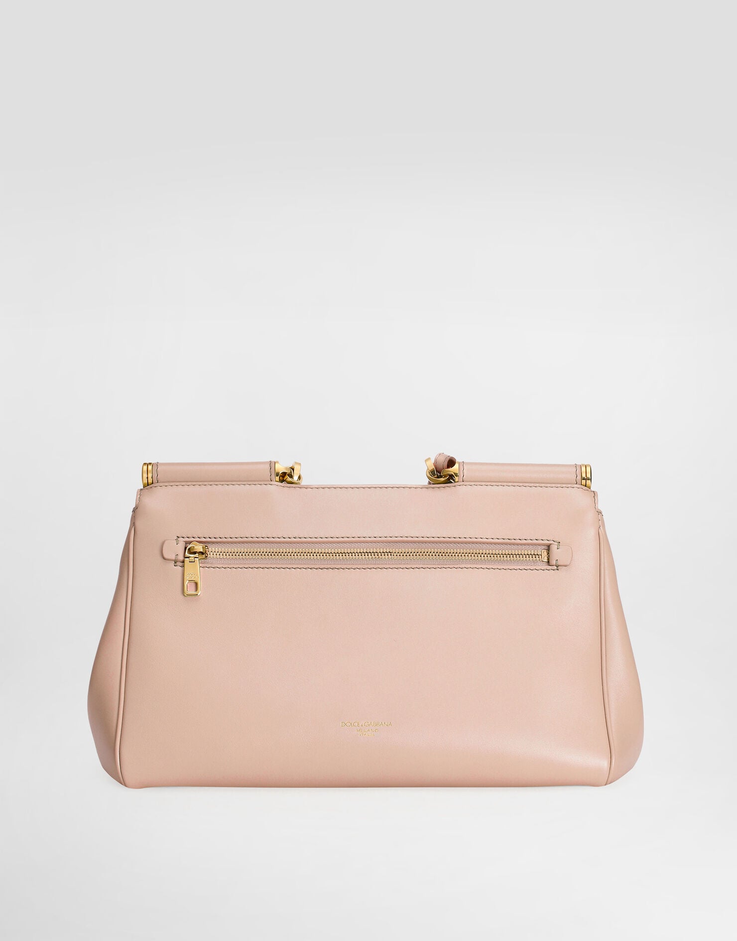 Medium My Sicily Handbag Plongé Calfskin Beige Vintage Brass Hardware